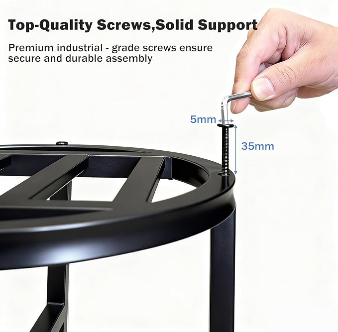 Plant Stand Indoor Outdoor,13 Inch Tall Metal Plant Stands Riser,Heavy Duty Wrought Iron Pedestal Holders for Large Flower Pot,Outside Rust-Proof Black Flower Display Shelf for Patio,1-Pack Hongsane