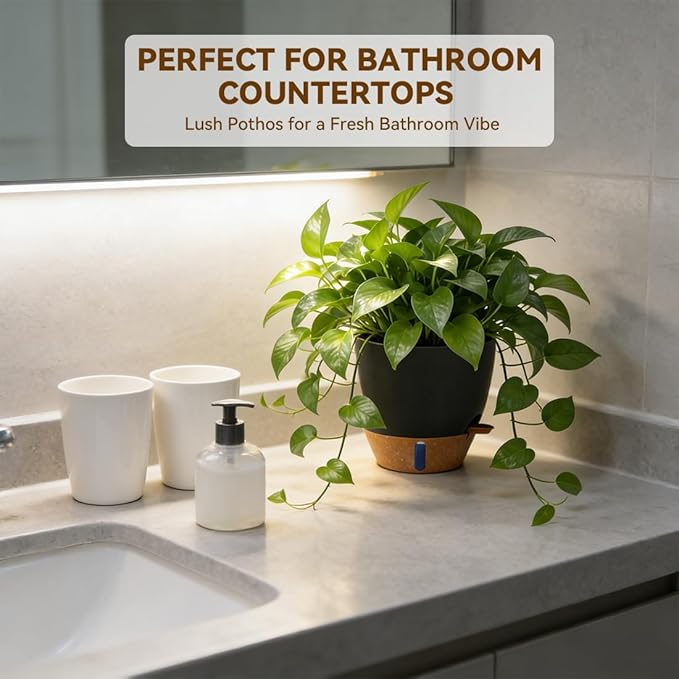 7/6.5/6/5.5/5 Inch Self Watering Pots, Plastic Flower Pots with Multi Mesh Drainage Holes and Deep Reservoir for Indoor Outdoor Garden Plants and Flowers (Green, 5/5.5/6/6.5/7/8) Rootora