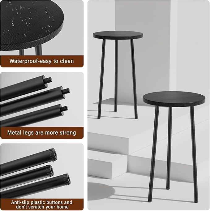 Plant Stand Indoor Outdoor: 2 Pack Indoor Plant Stand 20'' Convertible Multi-purpose Holder - Mid Century Modern Decor - Tall Plant Table for Living Room/Balcony/Garden/Patio SAKSUNFORYOU