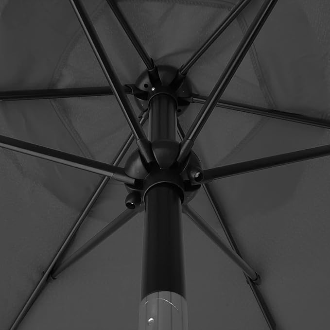 Sunnyglade 7.5' Patio Umbrella Outdoor Table Market Umbrella with Push Button Tilt/Crank, 6 Ribs Sunnyglade