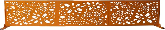Oakland Living 6 ft. X 4 ft. Orange Freestanding Metal Privacy Screen Room Divider Oakland+Living