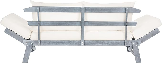 Safavieh PAT6745A Outdoor Collection Tandra Grey Modern Contemporary Daybed Day Bed SAFAVIEH