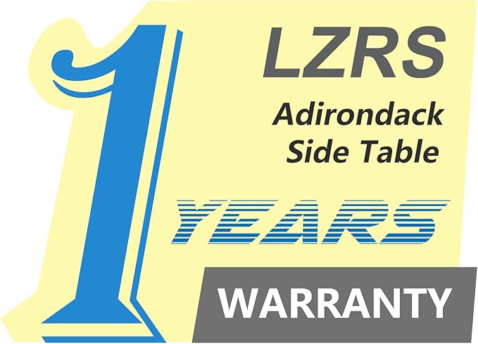 LZRS Round Adirondack Patio Side Table End Table, Outdoor Side Tables for Patio, Backyard,Pool, Indoor Companion, Easy Maintenance & Weather Resistant(Orange) LZRSPET