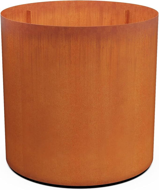 PLANTERCRAFT Corten Steel Metal Planter Box, Round Sizes, Modern Garden Steel planters for Commercial and Residential Outdoor Use. Plantercraft