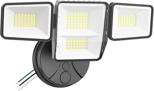 70W 7000LM LED Flood Lights Outdoor, Switch Controlled Security Lights with 4 Heads, Adjustable Heads, 6500K Daylight IP65 Waterproof Outside Wall Light for Backyard, Yard, Garage, Patio omibeeSolarlightsoutdoor