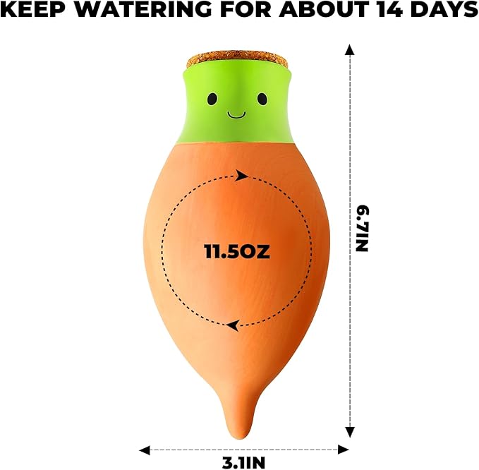 KGZZIZI 4 Pcs Self Watering Terracotta Globes. Large Olla Planter Inserts. Plant Lover Gifts KGCCIZI