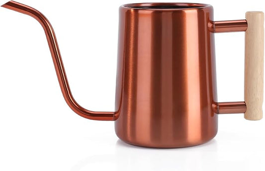 Watering Can Indoor Plants, 35 oz/1000 ml Metal Stainless Steel Watering Can Pot with Long Spout for Indoor House Plants Bonsai Outdoor Garden Flower Decorative (Copper) Rootora