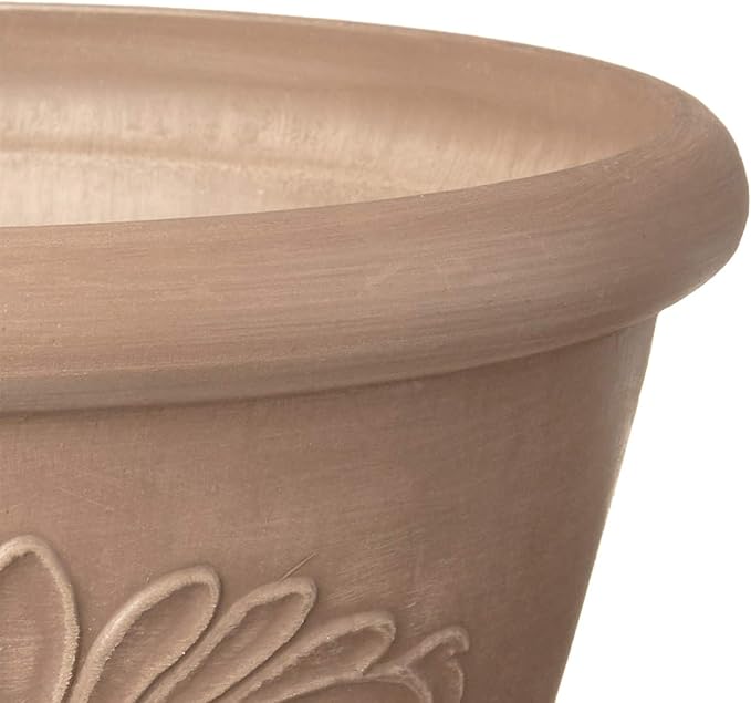 Arcadia Garden Products PSW TA30TP Plastic/Stone/Wood Composite Bulb Pan – No Drainage Hole (Drillable), Planter Bowl for Succulents, Bonsai, Fairy Gardens, Herbs,12-Inch, Taupe PSW