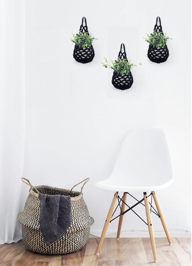 3 Packs Hanging Planters for Indoor Plants up to 4 in., Wall Plant Holder | Plant Hanger Indoor, Wall Planters for Indoor Plants, Hanging Plant (3PK, for 4 inch Pot) Shineloha