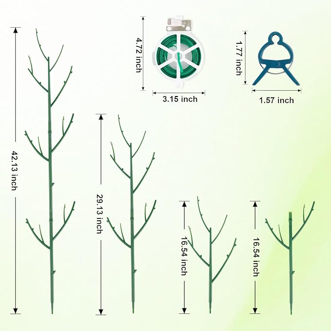 15 Pack Stackable Plant Support Stakes, Garden Trellis for Climbing Plants Indoor and Outdoor Use, Plant Accessories for Potted Plants Monstera, Plant Sticks for Climbing Plant Stems PERSZEN