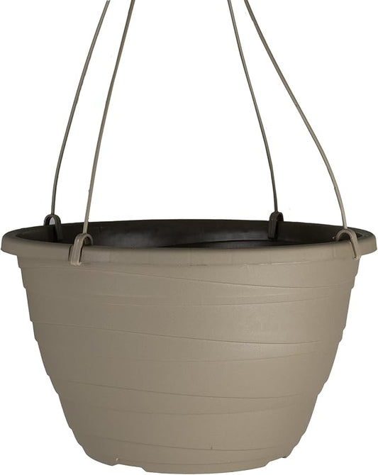 The HC Companies Wrapt Hanging Planters - Lightweight Plant Pot Hanger for Hanging Plants, Vegetables & Herbs - Outdoor & Indoor Hanging Basket for Plants (13" Pepperstone, Pack of 1) TheHCCompanies