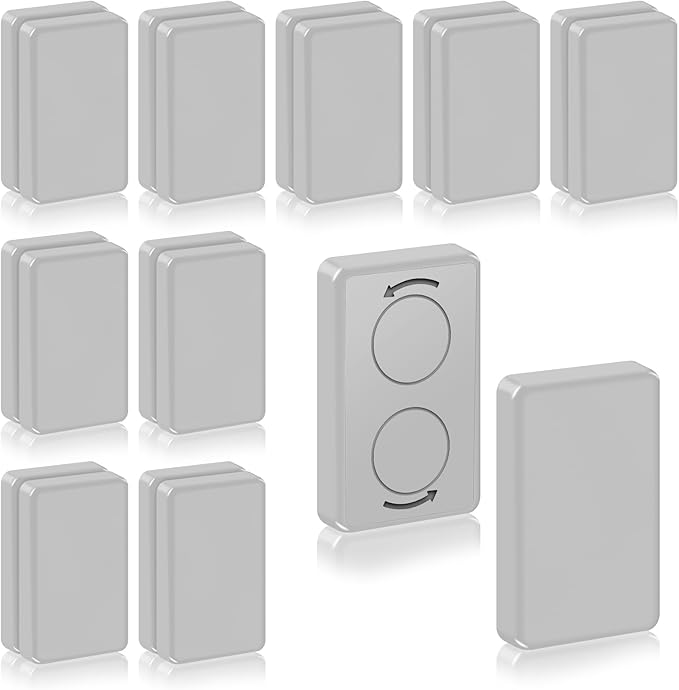 18pcs Outdoor Curtain Weights, Plastic Wrapped Magnetic Drapery Weights, Waterproof Heavy Duty Curtain Magnets for Heavy Wind, Outside Curtain, Shower Curtain, Tablecloth, Flag (Grey) Phoncoo
