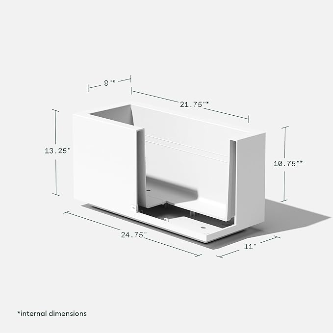 Veradek Block Series Long Box Planter - Large Rectangular Planter for Indoor or Outdoor Patio/Porch | Durable All-Weather Use with Drainage Holes | Modern Décor for Tall Plants, Flowers or Shrubs VeradekOutdoor