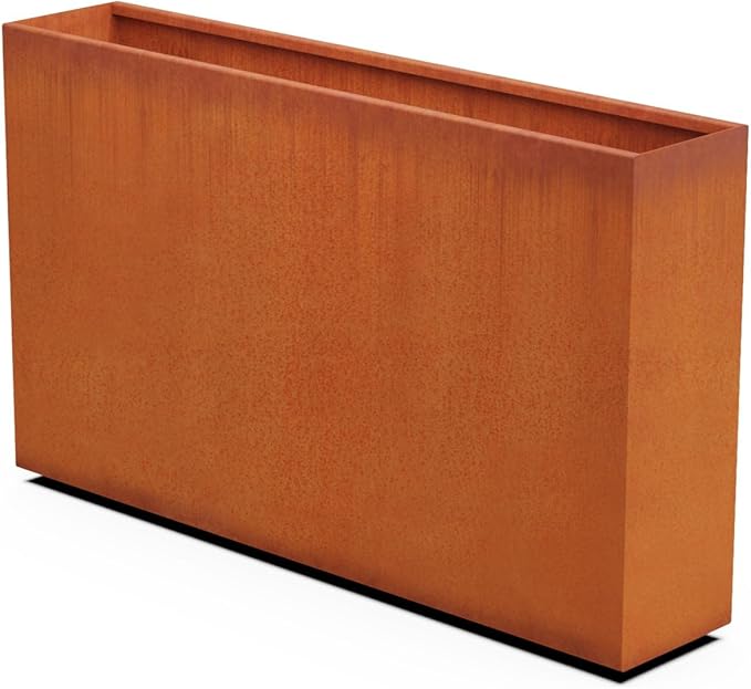 PLANTERCRAFT Corten Steel Planter Rectangle Outdoor Metal Garden Box Heavy Duty | Made in USA | Fully Assembled Plantercraft