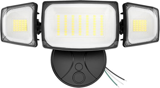 Olafus 80W Flood Lights Outdoor, Switch Controlled 8000LM LED Security Lights, IP65 Waterproof Outside Floodlights, 6500K Exterior Flood Light Fixture Wired for House Yard Porch Eave Black Olafus
