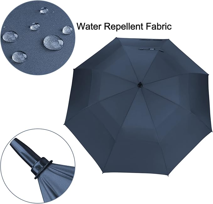 G4Free 47/54/62/68/72 Inch Automatic Open Golf Umbrella Oversize Extra Large Double Canopy Vented Windproof Waterproof Stick Umbrellas G4Free