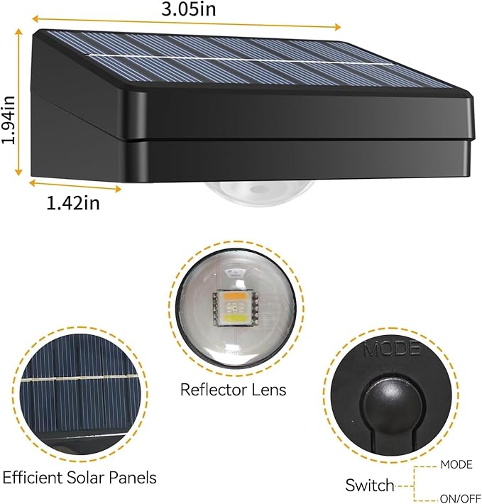 Solar LED Wall Light,RGB Color Changing Spotlight - Waterproof Outdoor Garden Path Lighting,10 Modes Auto On/Off,IP44 ABS Material,30H Runtime No Wiring Needed for Yard & Courtyard (24 P) ZSYIQIXI