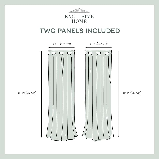 Exclusive Home Canopy Stripe Indoor/Outdoor Grommet Top Curtain Panel, 54"x84", Sunbath / White, Set of 2 Exclusive+Home