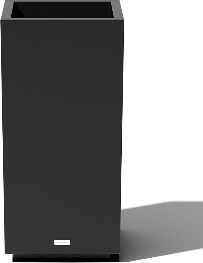 Veradek Block Series Pedestal Planter - Tall Planter for Indoor or Outdoor Front Porch | All-Weather Use with Removable Insert Bucket | Modern Décor for Flowers, Tall Trees, Faux Plants VeradekOutdoor