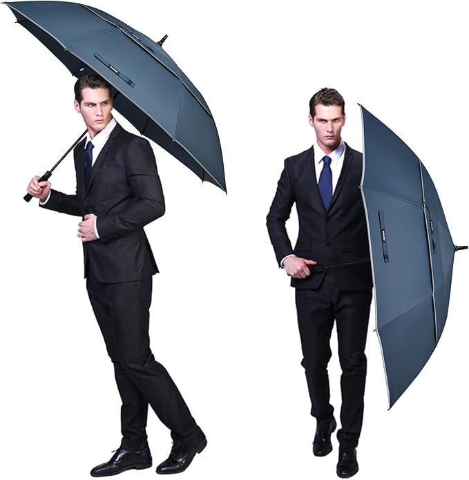 G4Free 47/54/62/68/72 Inch Automatic Open Golf Umbrella Oversize Extra Large Double Canopy Vented Windproof Waterproof Stick Umbrellas G4Free