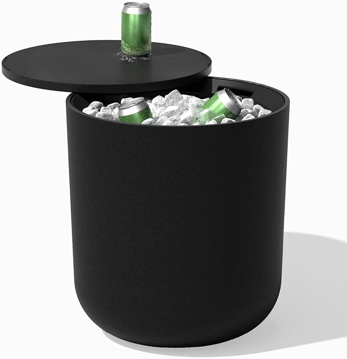 Veradek Kona Cooler Side Table – 2-in-1 Outdoor Patio Side Table w/Cooler | Insulated 40L Capacity | Modern Accent Décor for Hosting, BBQ, Poolside VeradekOutdoor