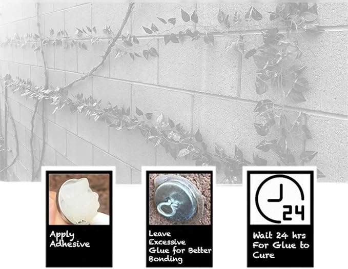 50-Piece Anchors for Trellis, Vine, Wall Climbing Plants, Lighting Strip (50) Trellis+Anchors