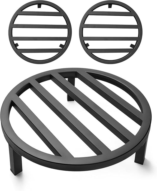 3 Pack 10.23 Inch Metal Plant Stands Outdoor,240 LBS Capacity,Single Plant Stand Indoor for 5-12 Inch Pots,Heavy Duty Flower Pot Stand Stool Riser,Black bozopion