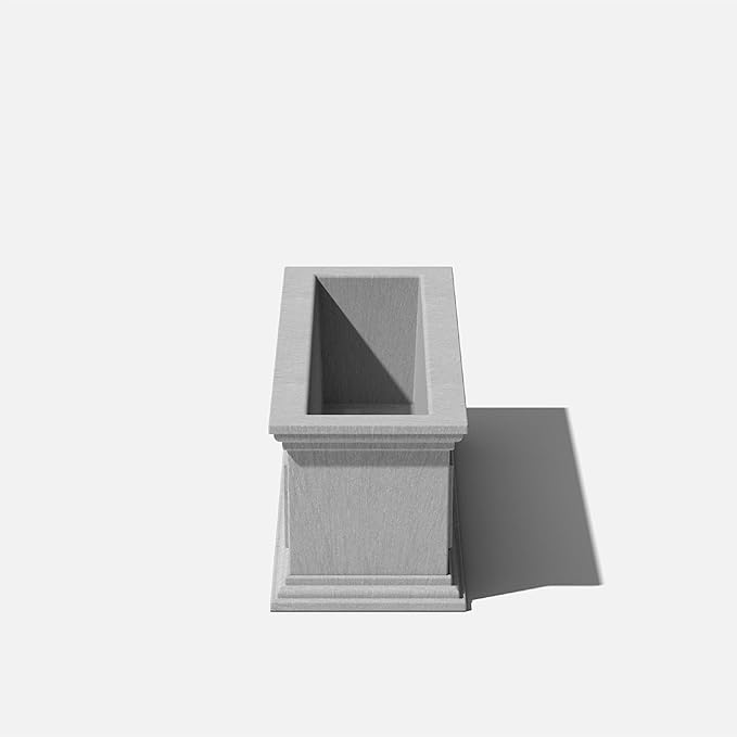 Veradek Brixton Window Box Plastic Planter - Large Rectangular Planter for Outdoor Balcony/Windowsill | Crack-Resistant All-Weather | Classic Estate Design for Flowers, Herbs, Succulents VeradekOutdoor