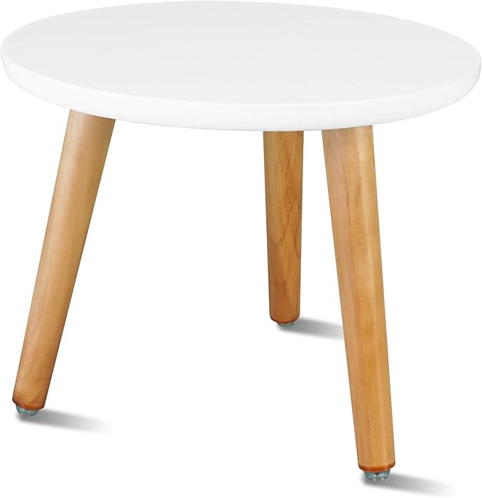 Uneedem Indoor Plant Stand, Wood Mid Century Modern Small Round Side Plant Table for Indoor Plants, 8.9" Tall Plant Holder for Flower Pots End Table Uneedem