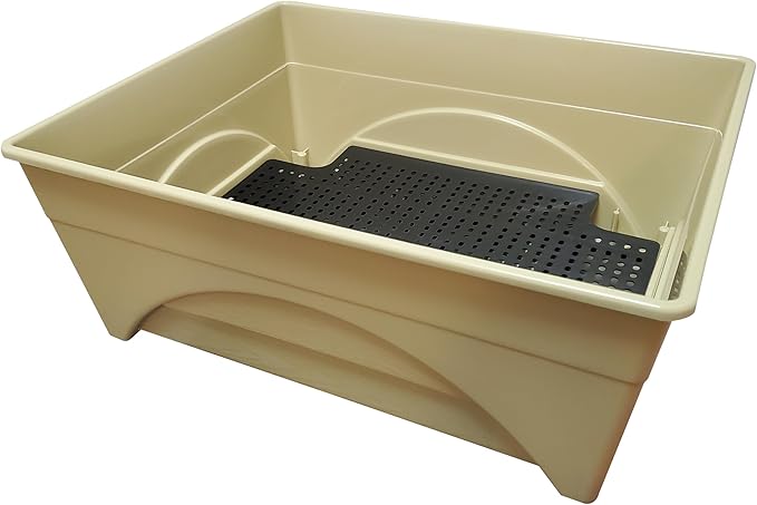 Emsco Group 2342-1HD City Picker Self Watering and Improved Aeration – Mobile Unit with Casters-Sand Raised Bed Grow Box Emsco+Group