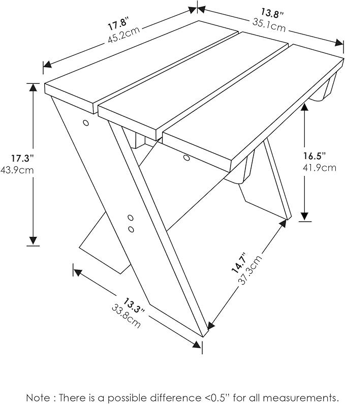 Furinno Tioman Outdoor Side Table Flower Stand, Pine Wood Furinno-FitsYourSpaceFitsYourBudget