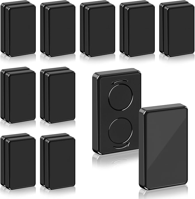 18 Pcs Outdoor Curtain Weights, Plastic Wrapped Magnetic Drapery Weights, Waterproof Heavy Duty Curtain Magnets for Heavy Wind Outside, Shower Curtain, Tablecloth, Flag (Black) Phoncoo