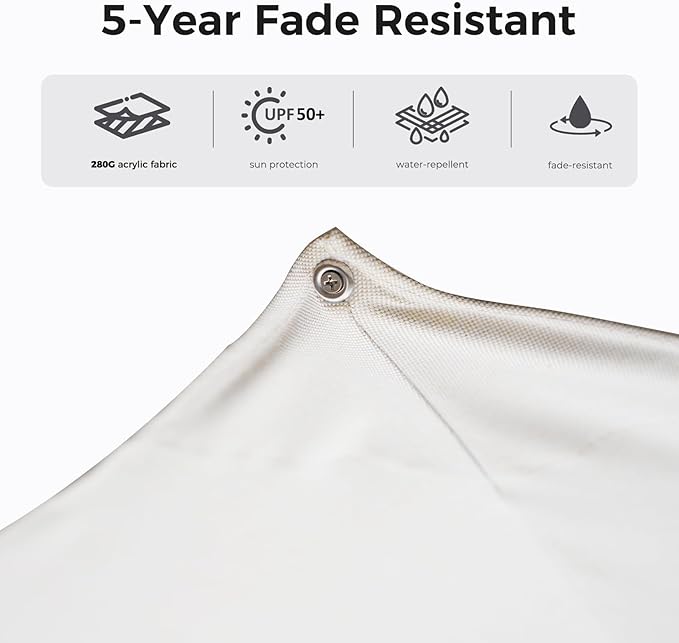 Grand patio 10x13 FT Patio Umbrella with Base, Acrylic Outdoor Cantilever Aluminum Umbrella, 5-Year-Non-Fading Rectangular Offset Umbrella with Cover for Poolside, Deck, Backyard, Gray Pole GrandPatio