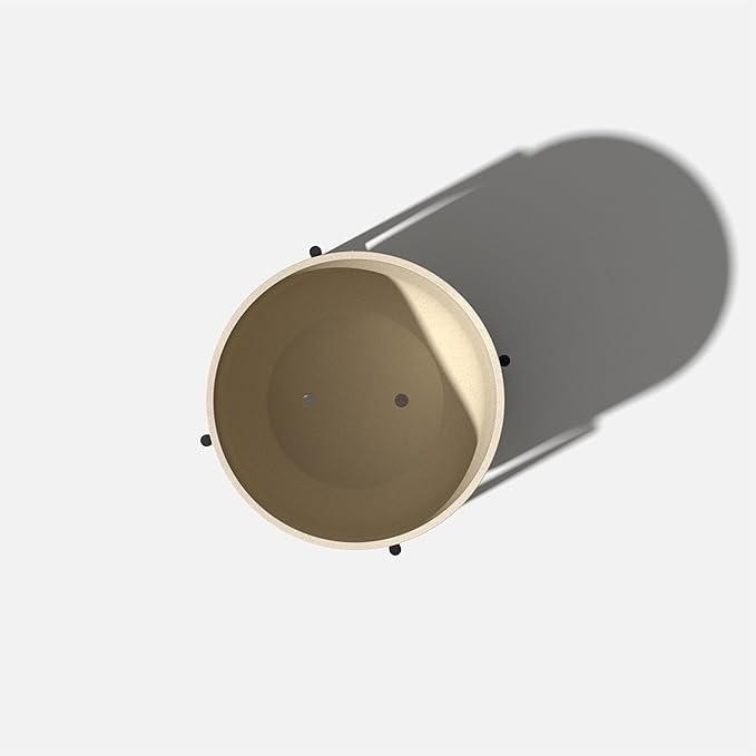 Veradek Mason Series Raised Lima Planter - Round Planter for Patio/Balcony | Plastic-Stone Composite w/Metal Plant Stand | Modern Décor for Plants VeradekOutdoor