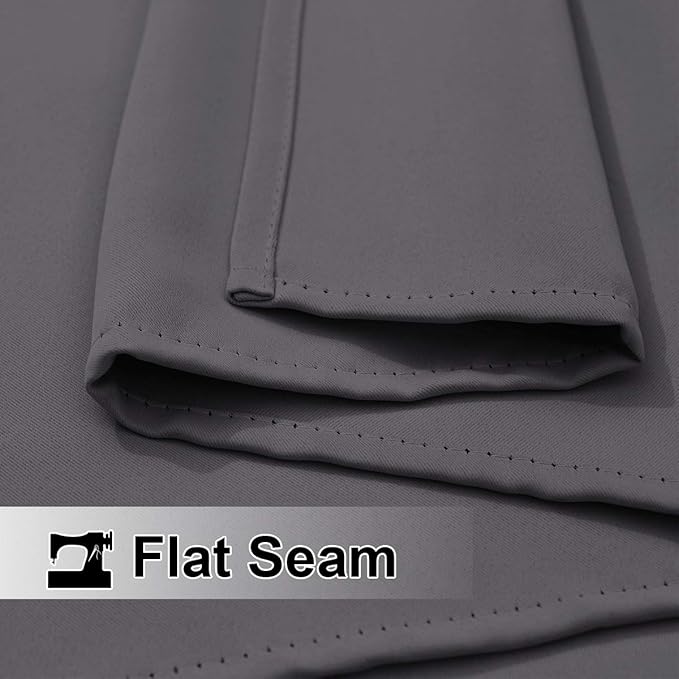 NICETOWN Weighted Outdoor Patio Curtain & Drape Waterproof 84 Long, Top and Bottom Rustproof Steel Grommets Heavy Weight Windproof Sunlight Blocking, Keep Privacy for Yard, 1 Piece, W52 x L84, Grey NICETOWN