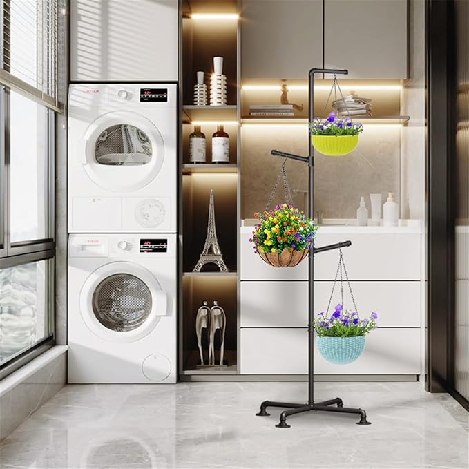 Plant Hanger Indoor,Corner Hanging Plant Stand,Heavy Duty Metal Hanging Plant Holder for Indoor Plants,Living Room,Balcony,Bedroom,Garden Lengfkus