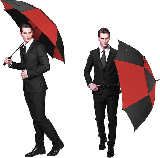G4Free 47/54/62/68/72 Inch Automatic Open Golf Umbrella Oversize Extra Large Double Canopy Vented Windproof Waterproof Stick Umbrellas G4Free