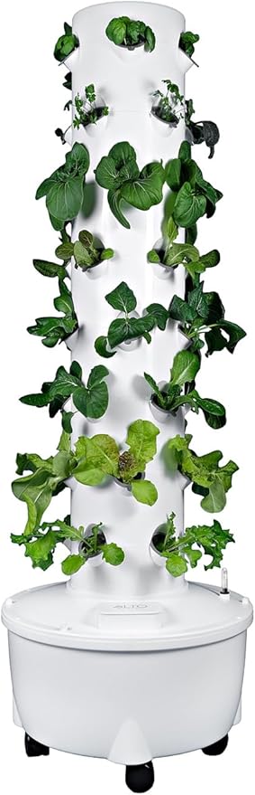 HX Aeroponic Tower | High Capacity Tower | Hydroponics Growing System Kit | Food Grade with 40 Net Pots (Without Lights) Rootora