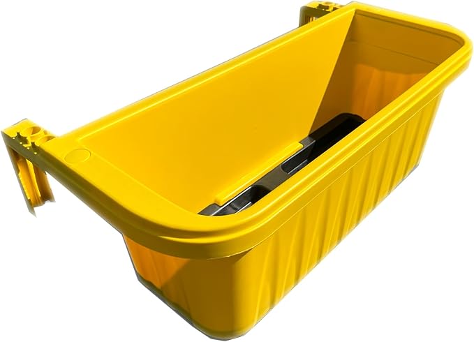 Apollo Exports International 20" Adjustable Railing Planter, Yellow Apollo+Exports+International