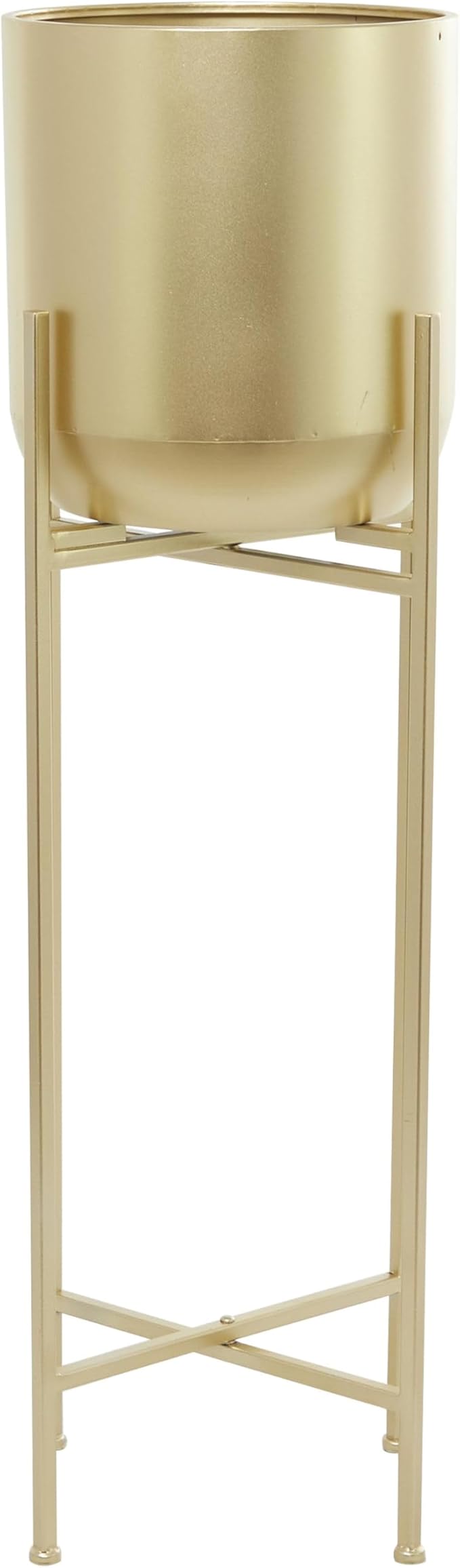 Deco 79 CosmoLiving by Cosmopolitan Modern Metal Round Planter, 13" x 13" x 41", Gold (081569) Deco79