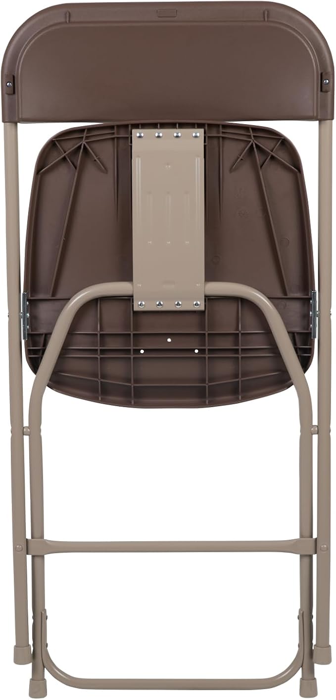 Flash Furniture Hercules Series Plastic Folding Chair - Brown - 6 Pack 650LB Weight Capacity Comfortable Event Chair-Lightweight Folding Chair FlashFurniture
