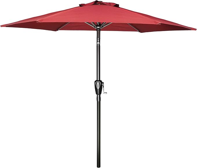 Simple Deluxe 9' Patio Umbrella Outdoor Table Market Yard Umbrella with Push Button Tilt/Crank SimpleDeluxe