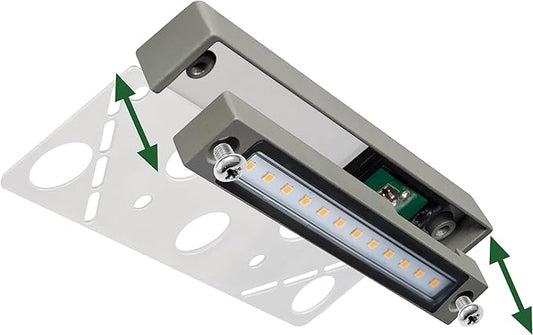 GKOLED 6.8 Inch LED Hardscape Lighting, Low Voltage Outdoor Retaining Wall Lights, Paver Lights, Light Module Replaceable Step Light, IP65 Waterproof, Die-cast Aluminum Housing Gray GKOLED