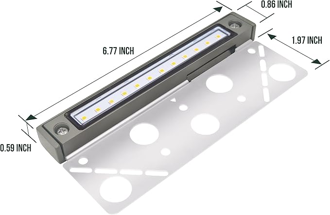 GKOLED 6.8 Inch LED Hardscape Lighting, Low Voltage Outdoor Retaining Wall Lights, Paver Lights, Light Module Replaceable Step Light, IP65 Waterproof, Die-cast Aluminum Housing Gray GKOLED