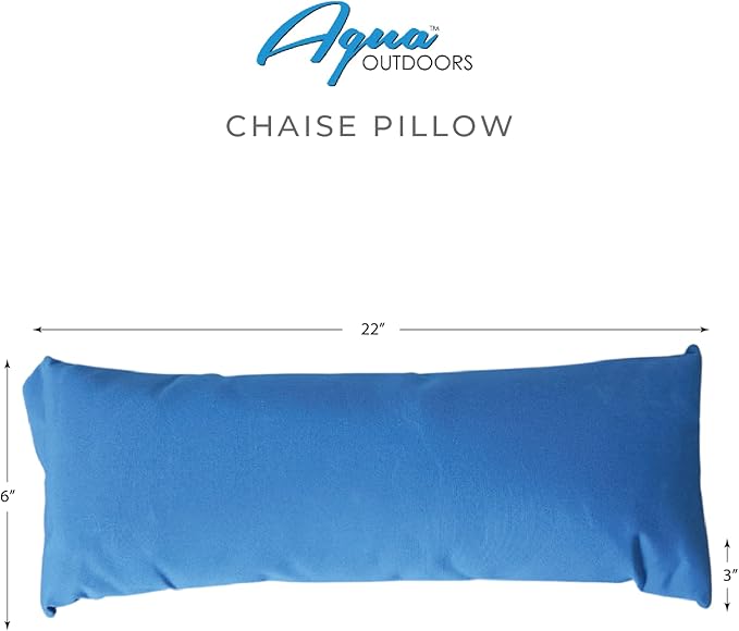 Classic White-Blue - in-Pool Chaise Set – Includes Two Chaises, Two Headrest Pillows, and One Poolside Table – for Ledges Up to 9” - Aqua Outdoors AquaOutdoors