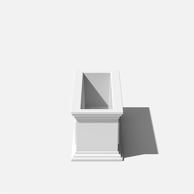 Veradek Brixton Window Box Plastic Planter - Large Rectangular Planter for Outdoor Balcony/Windowsill | Crack-Resistant All-Weather | Classic Estate Design for Flowers, Herbs, Succulents VeradekOutdoor