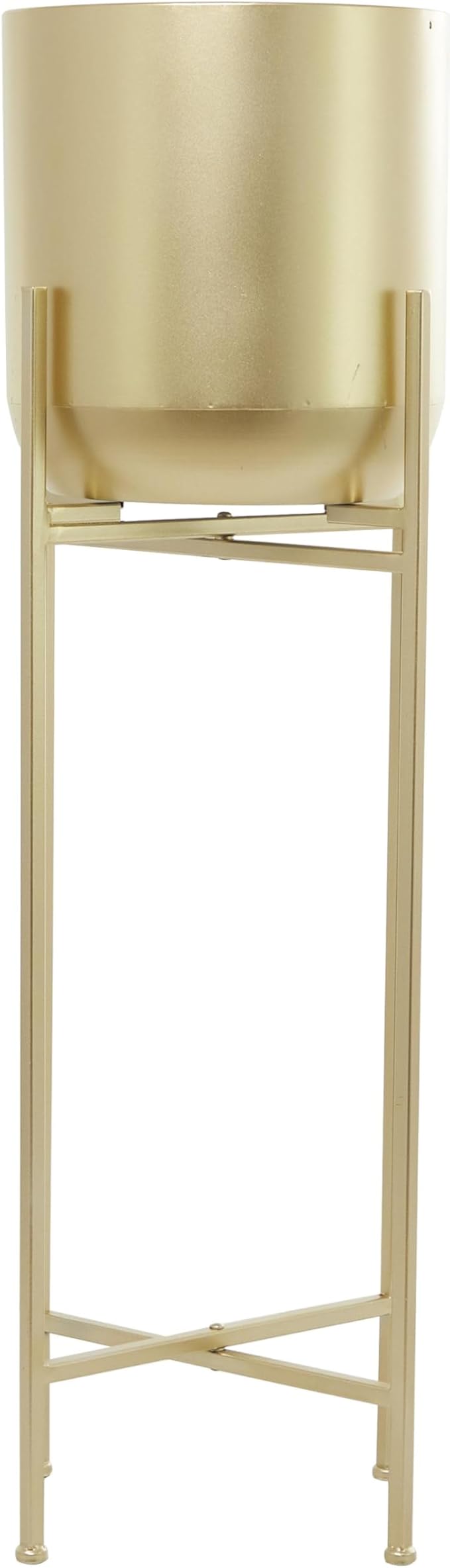 Deco 79 CosmoLiving by Cosmopolitan Modern Metal Round Planter, 13" x 13" x 41", Gold (081569) Deco79