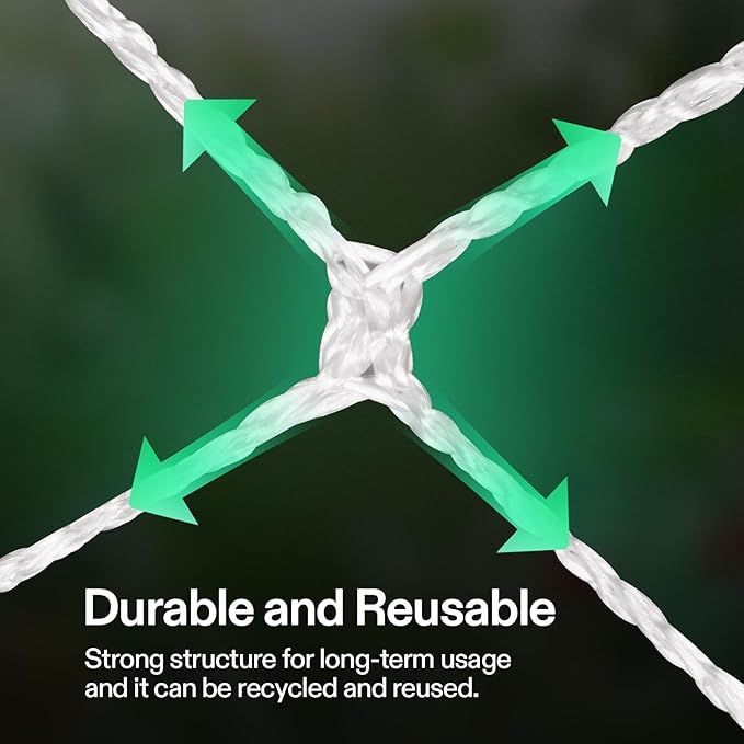 VIVOSUN 5 x 30 ft. Plant Trellis Netting, Heavy-Duty Polyester Grow Net, Garden Trellis Netting with Square Mesh for Climbing Plants, Vegetables, Fruits, and Flowers, 4-Pack VIVOSUN