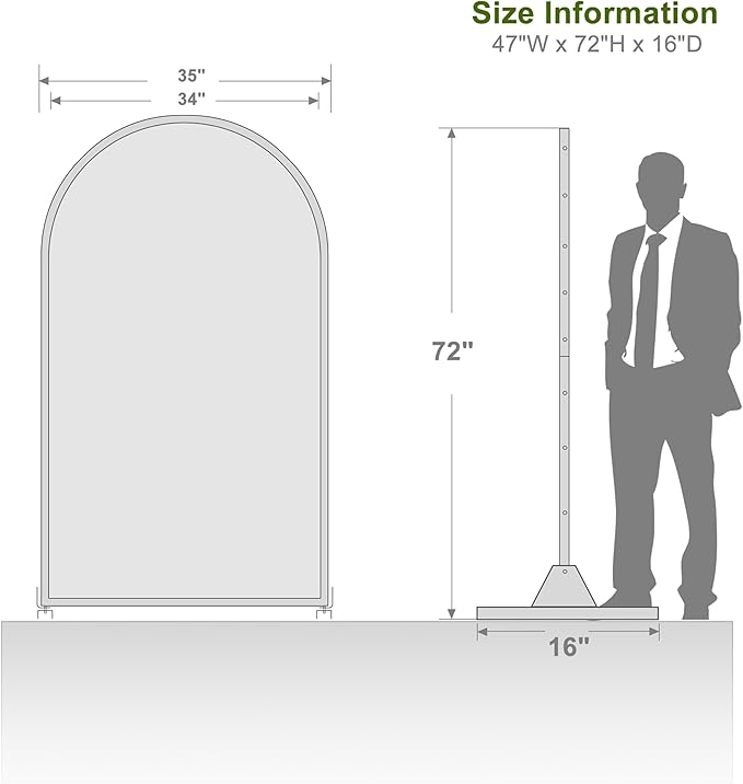 Casaphoria 72" H x 35" W Arched Metal Privacy Screen - Elegant Freestanding Outdoor Screen for Deck, Patio & Balcony - Versatile Decorative Privacy Panels for Home & Garden Use (White-Laurence) Casaphoria
