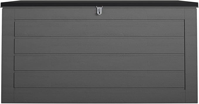 Cosco Outdoor Living 88180BGY1E Cosco Outdoor Patio Storage, Extra Large, 180 Gallons, Charcoal Deck Box, Black/Gray CoscoProducts